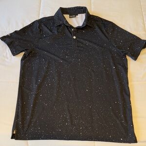 Men's Black Speckled Polo Shirt